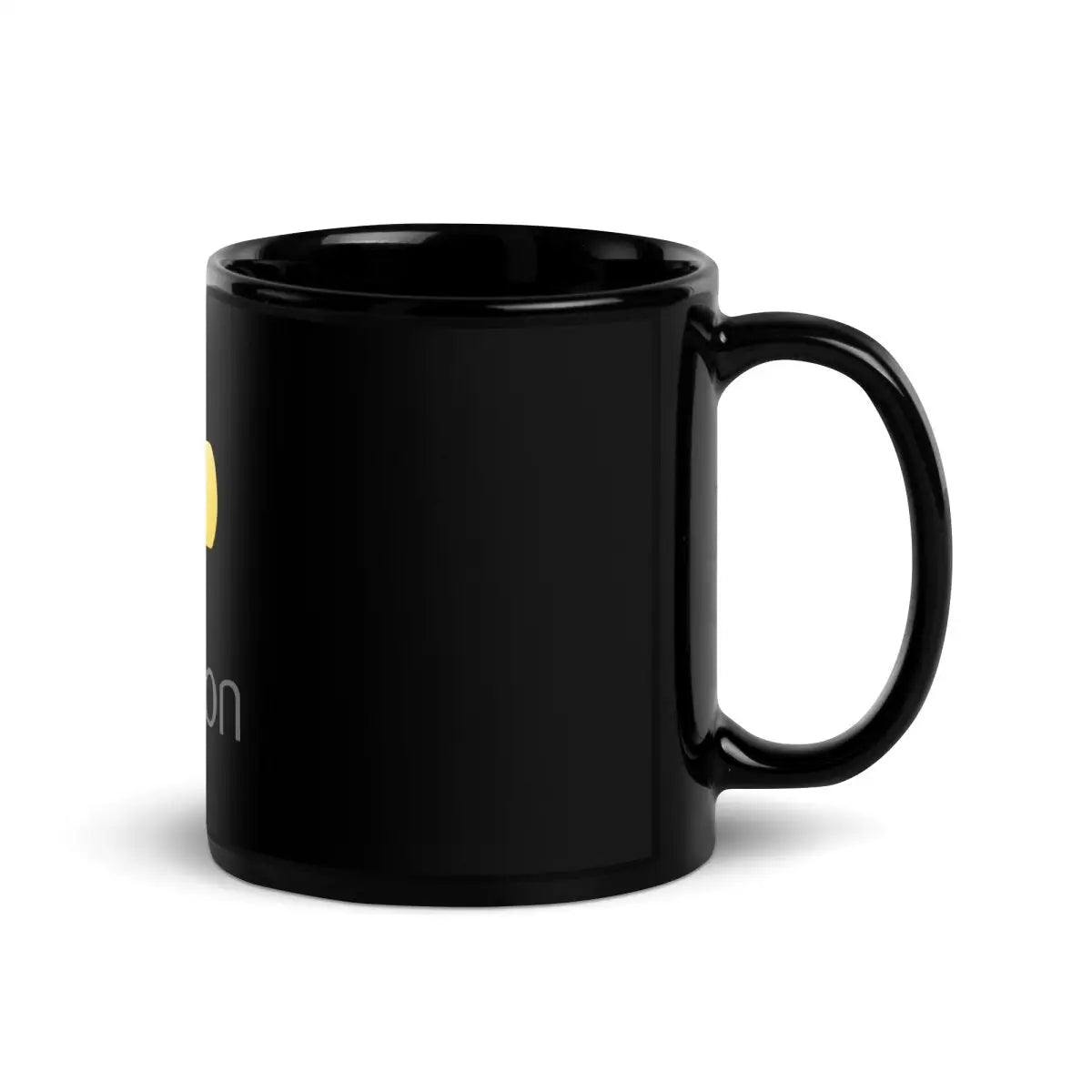 Python Stacked Logo Black Glossy Mug