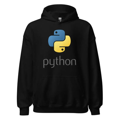 Python Stacked Logo Hoodie (unisex) - Black / M