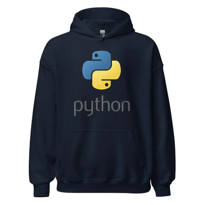 Python Stacked Logo Hoodie (unisex) - Navy / M