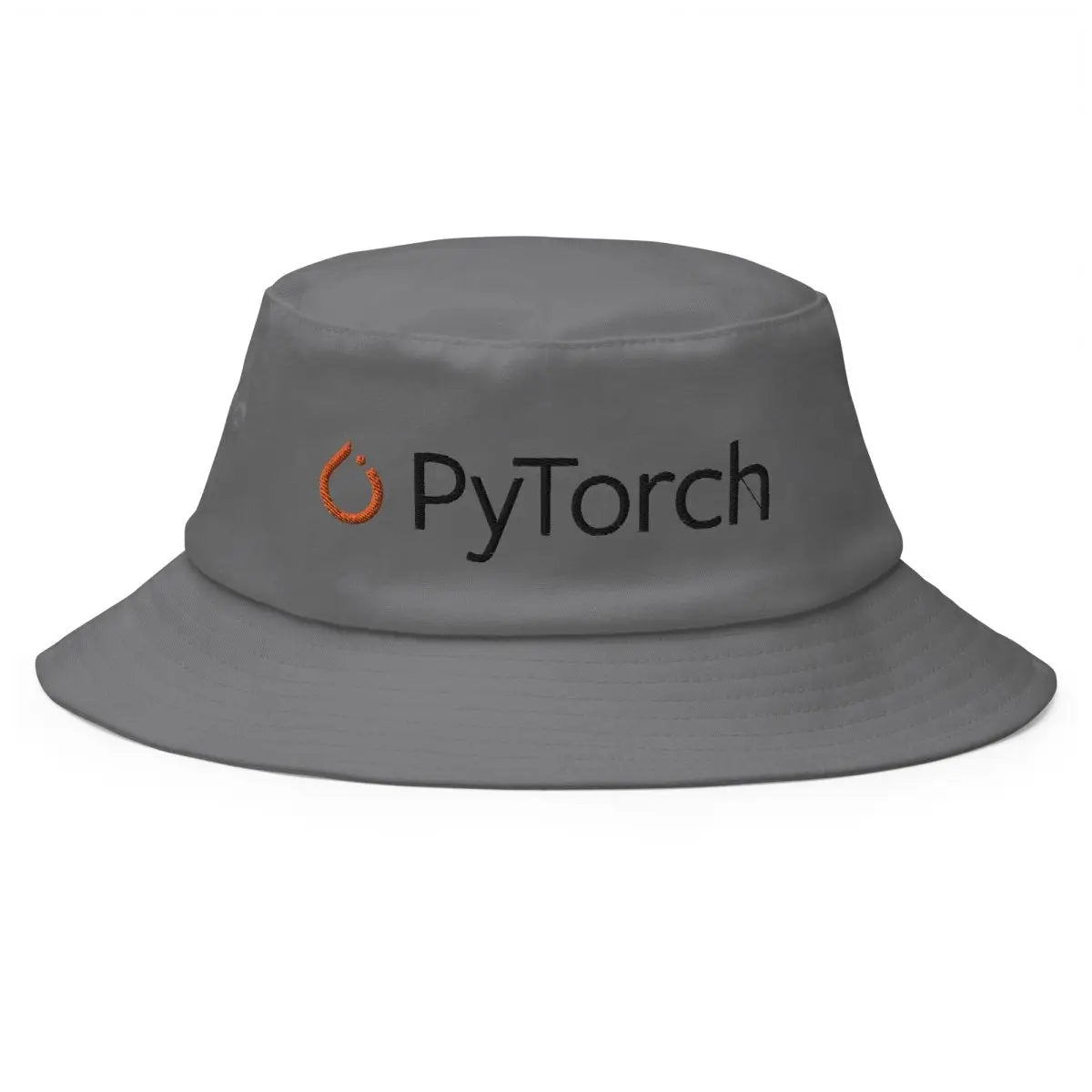 PyTorch Dark Logo Embroidered Bucket Hat - Grey