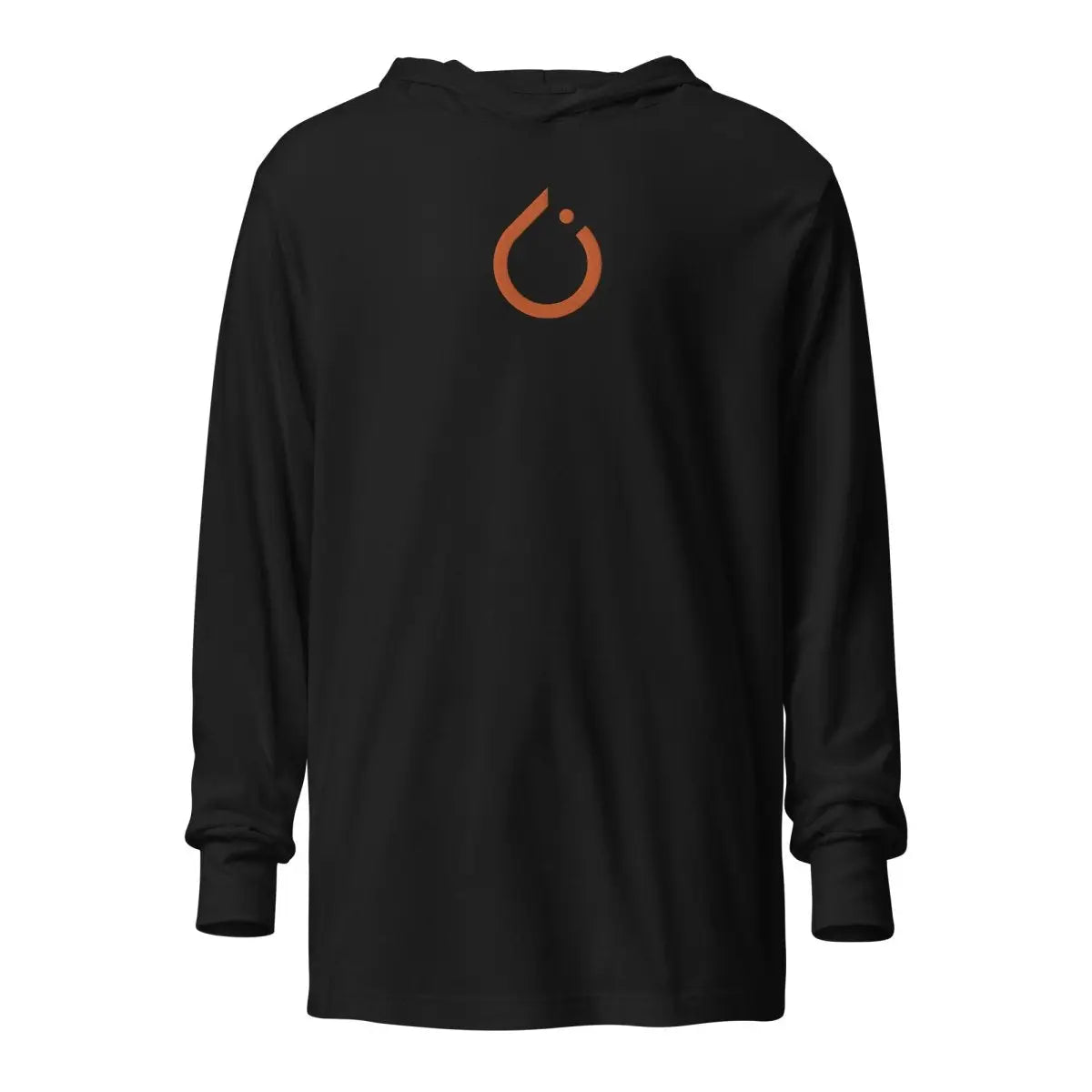 PyTorch Icon Embroidered Hooded Long Sleeve T-Shirt (unisex) - Black / M