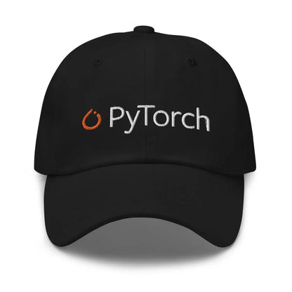 PyTorch Logo Embroidered Cap - Black