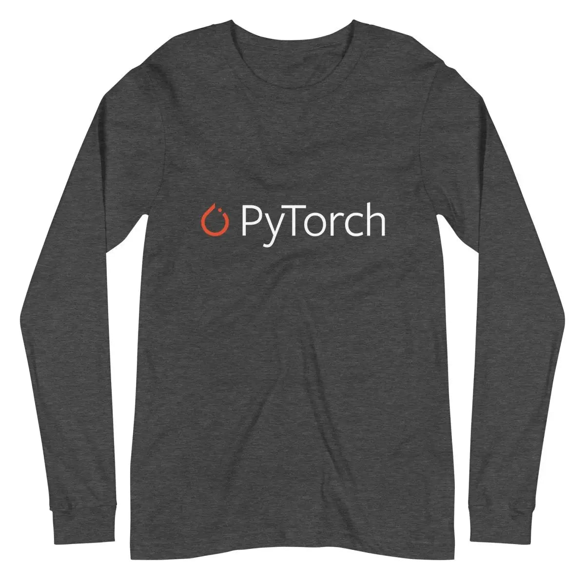 PyTorch Logo Long Sleeve T-Shirt (unisex) - Dark Grey Heather / M