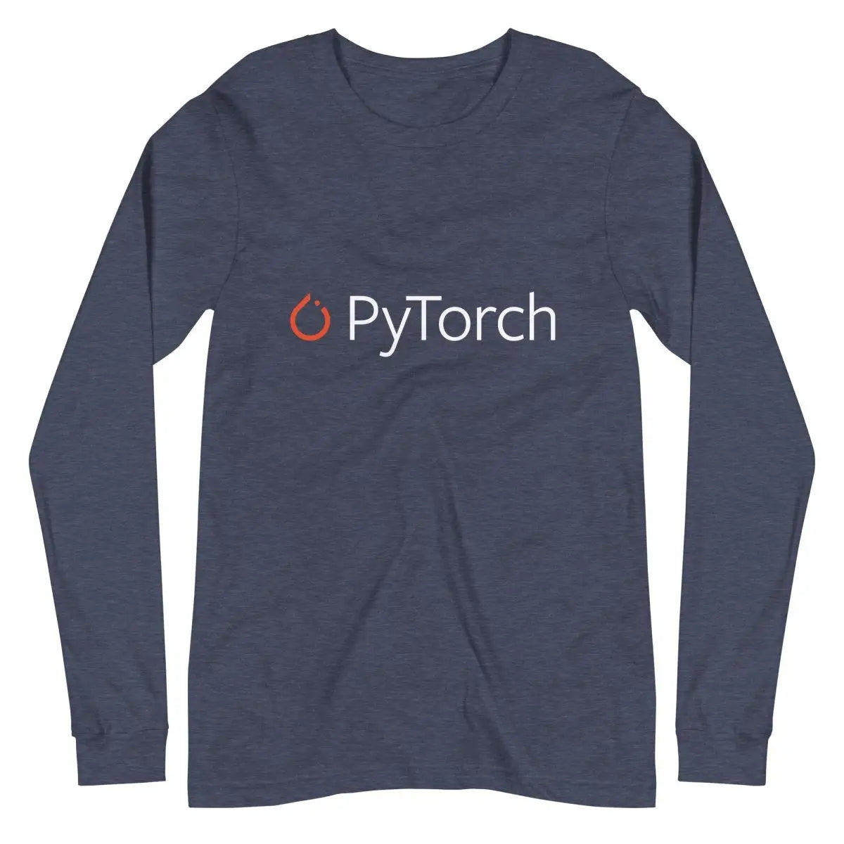 PyTorch Logo Long Sleeve T-Shirt (unisex) - Heather Navy / M