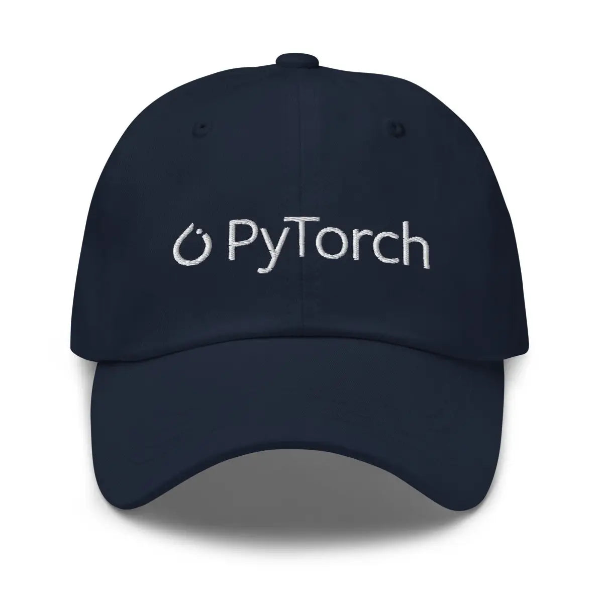 PyTorch White Logo Embroidered Cap - Navy