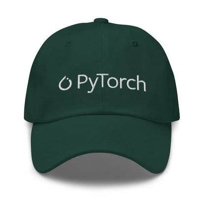 PyTorch White Logo Embroidered Cap - Spruce