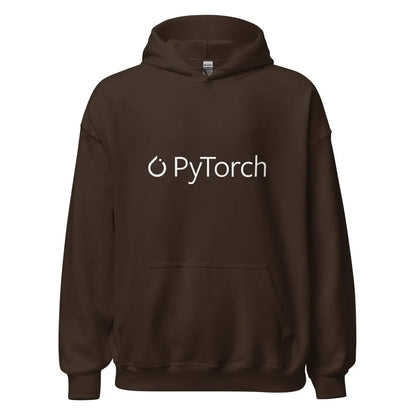 PyTorch White Logo Hoodie (unisex) - Dark Chocolate / M