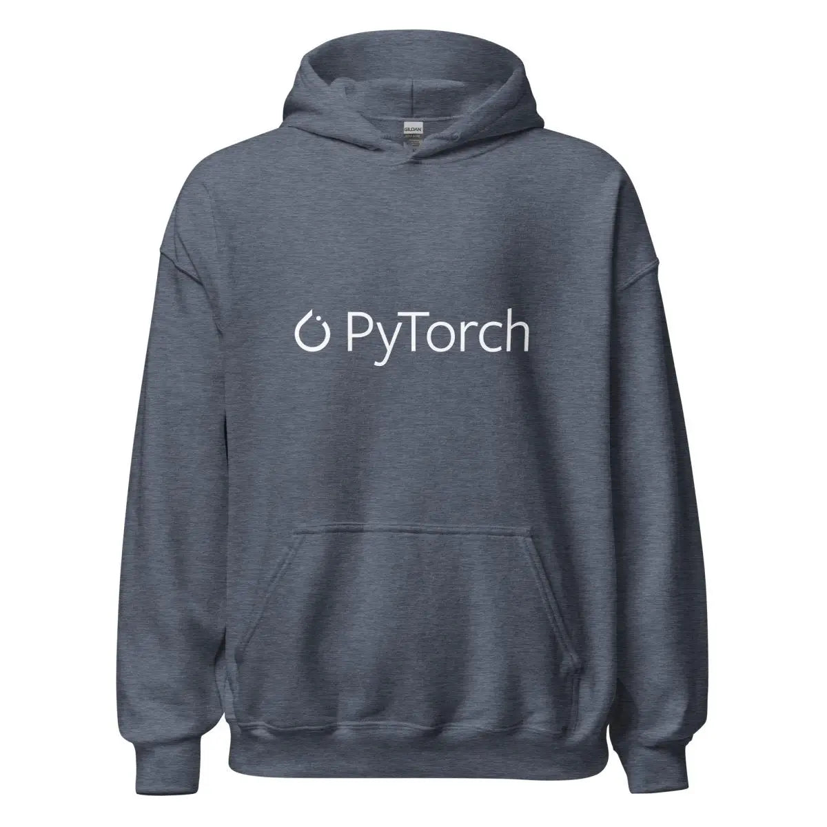 PyTorch White Logo Hoodie (unisex) - Heather Sport Dark Navy / M