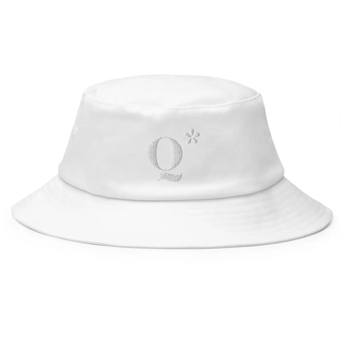 Q* (Q-Star) Embroidered Bucket Hat 3 - White