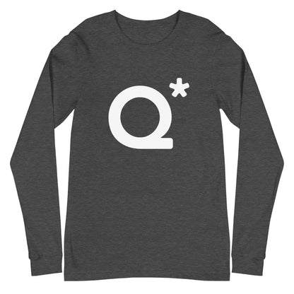 Q* (Q-Star) Long Sleeve T-Shirt (unisex) - Dark Grey Heather / M