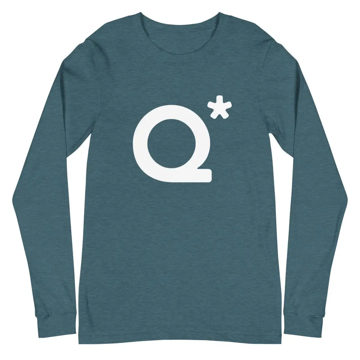 Q* (Q-Star) Long Sleeve T-Shirt (unisex) - Heather Deep Teal / M