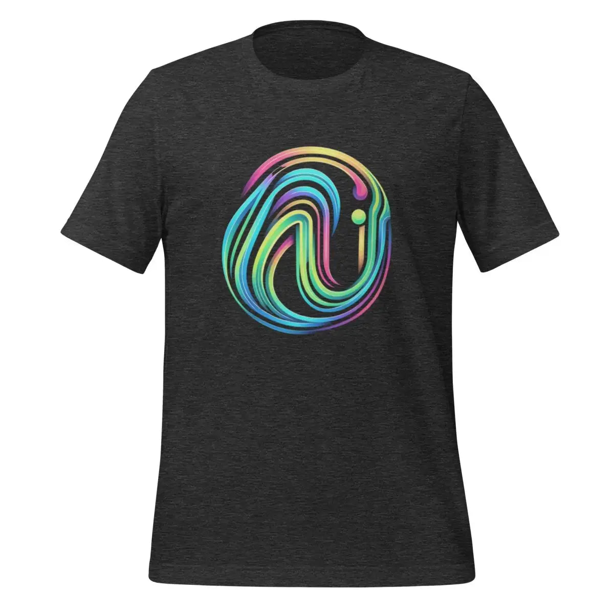 Rainbow AI Swirl T-Shirt (unisex) - Dark Grey Heather / M