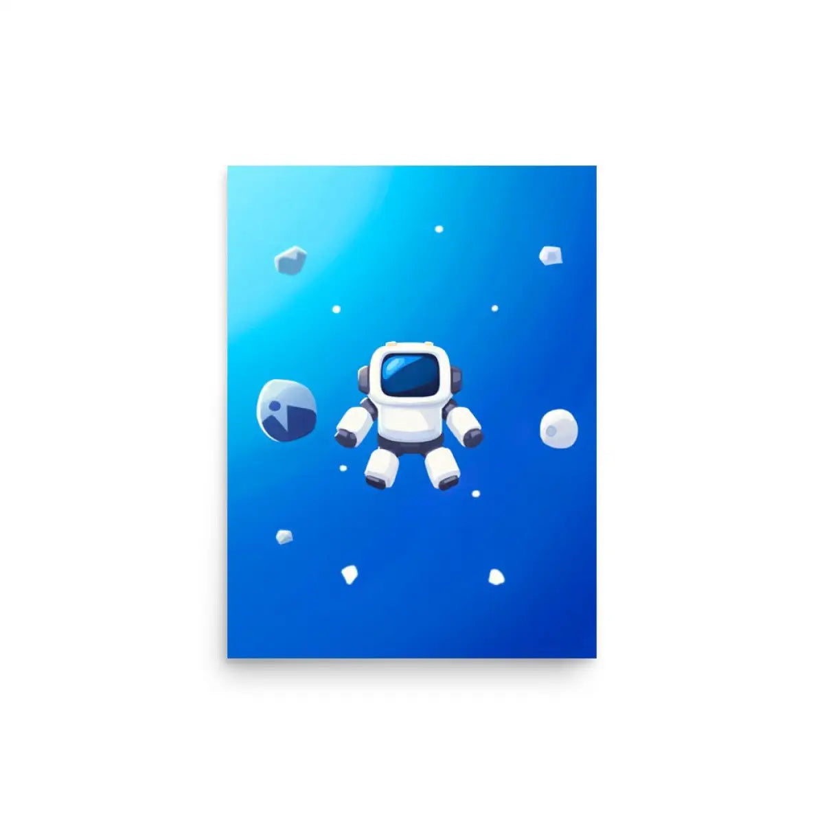 Robot Floating in Space Poster (children) - 12″×16″