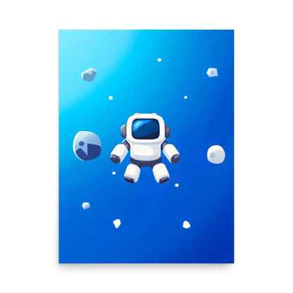 Robot Floating in Space Poster (children) - 18″×24″