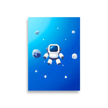 Robot Floating in Space Poster (children) - A1 (23.3″×33.1″)