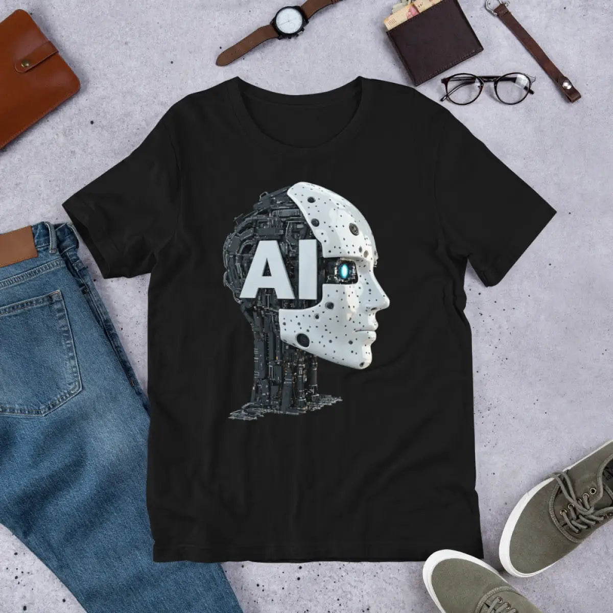 AI Robot Head T-Shirt (unisex)