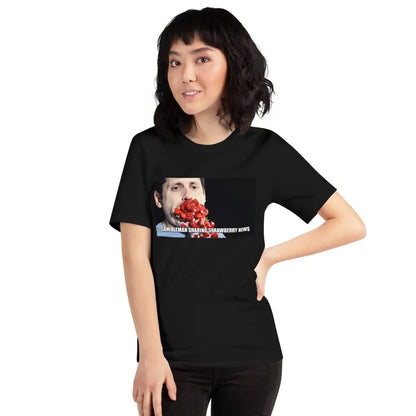 Sam Altman Strawberry News Meme T-Shirt (unisex)