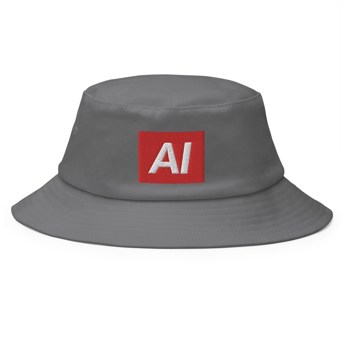 AI Sign Embroidered Bucket Hat - Grey - AI Store