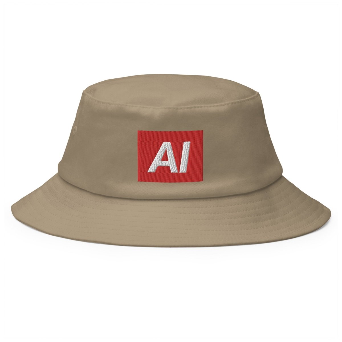 AI Sign Embroidered Bucket Hat - Khaki - AI Store