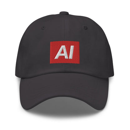 AI Sign Embroidered Cap - Dark Grey - AI Store