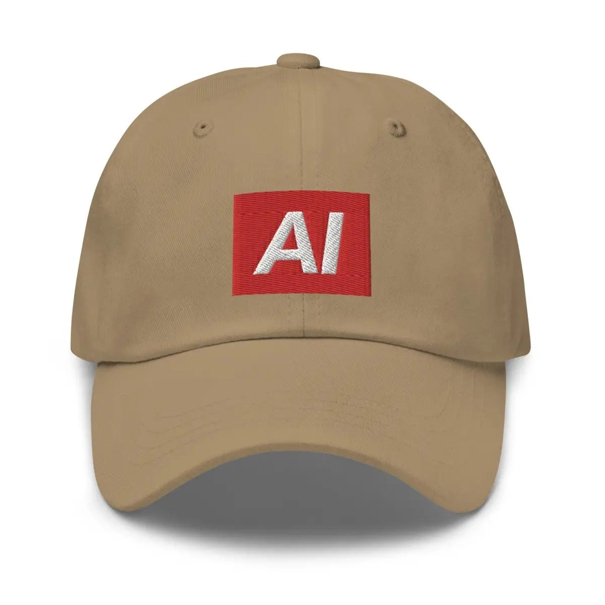 AI Sign Embroidered Cap - Khaki