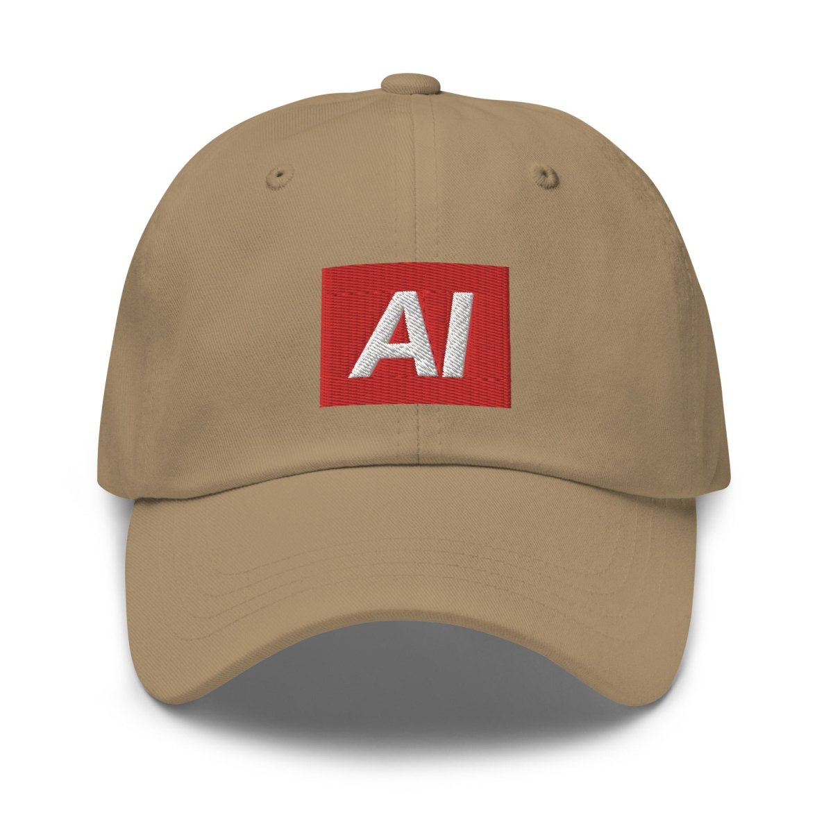 AI Sign Embroidered Cap - Khaki - AI Store