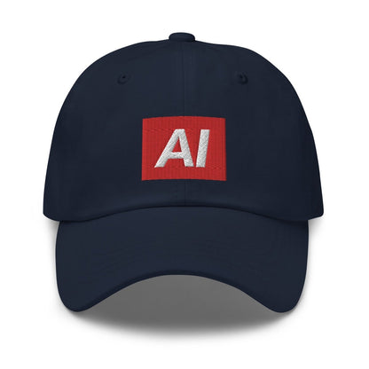 AI Sign Embroidered Cap - Navy - AI Store