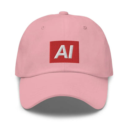 AI Sign Embroidered Cap - Pink