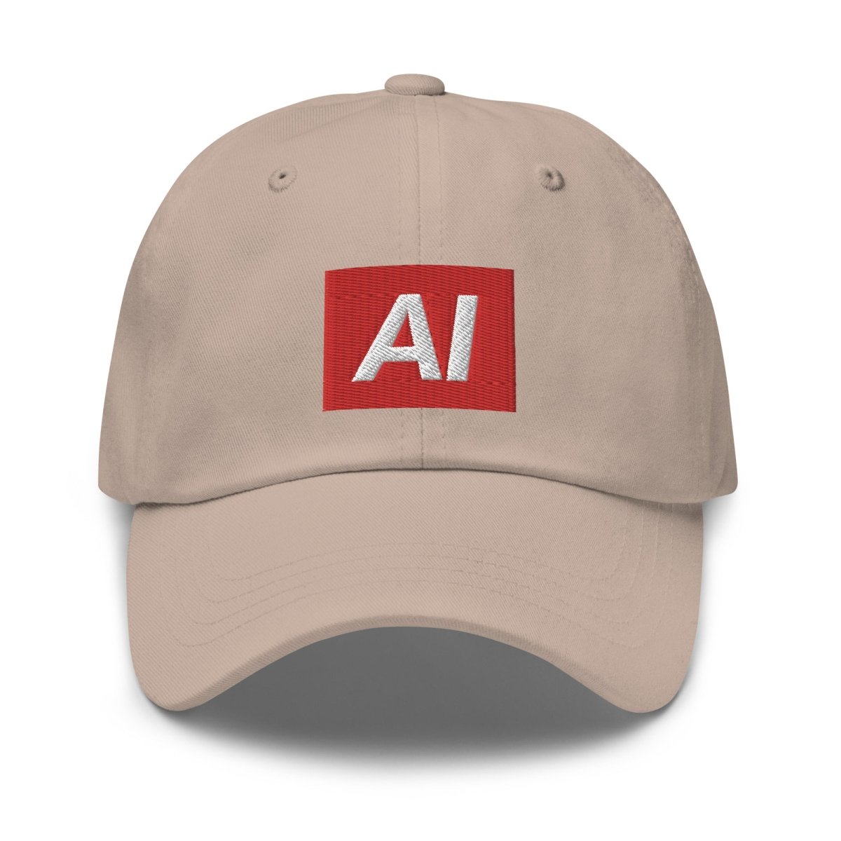 AI Sign Embroidered Cap - Stone - AI Store