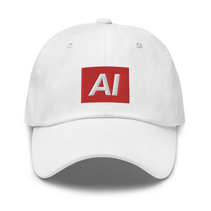 AI Sign Embroidered Cap - White - AI Store