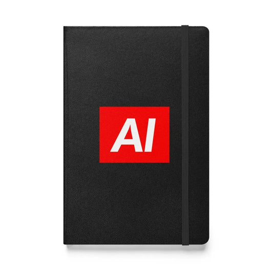 The Ai Sign Hardcover Bound Notebook Black.