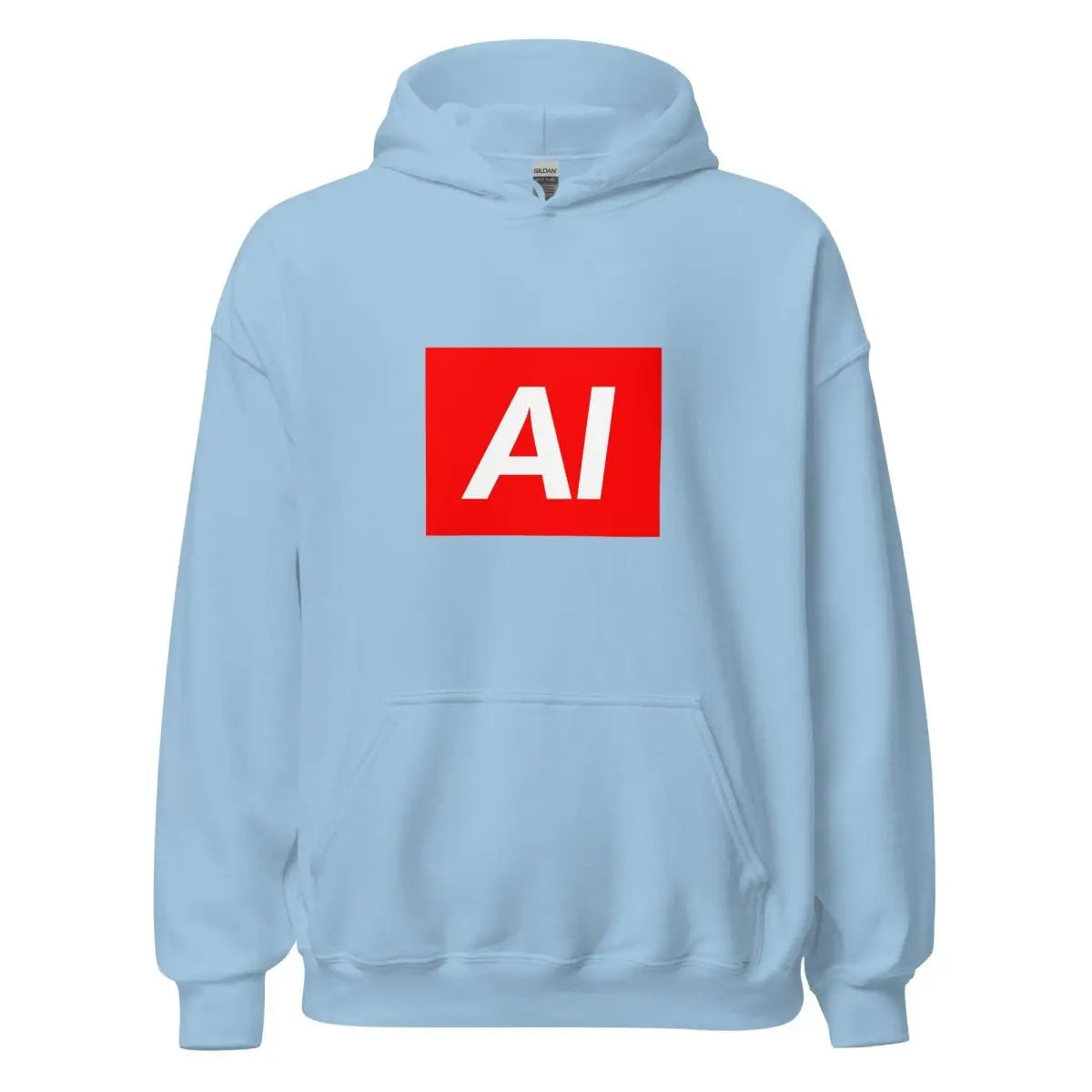 AI Sign Hoodie (unisex) - Light Blue / M