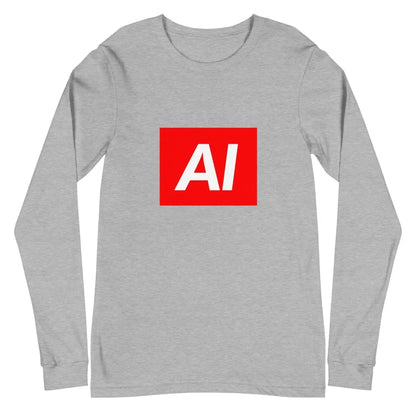 AI Sign Long Sleeve T-Shirt (unisex) - Athletic Heather / M