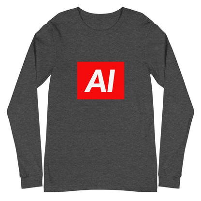 AI Sign Long Sleeve T-Shirt (unisex) - Dark Grey Heather - AI Store