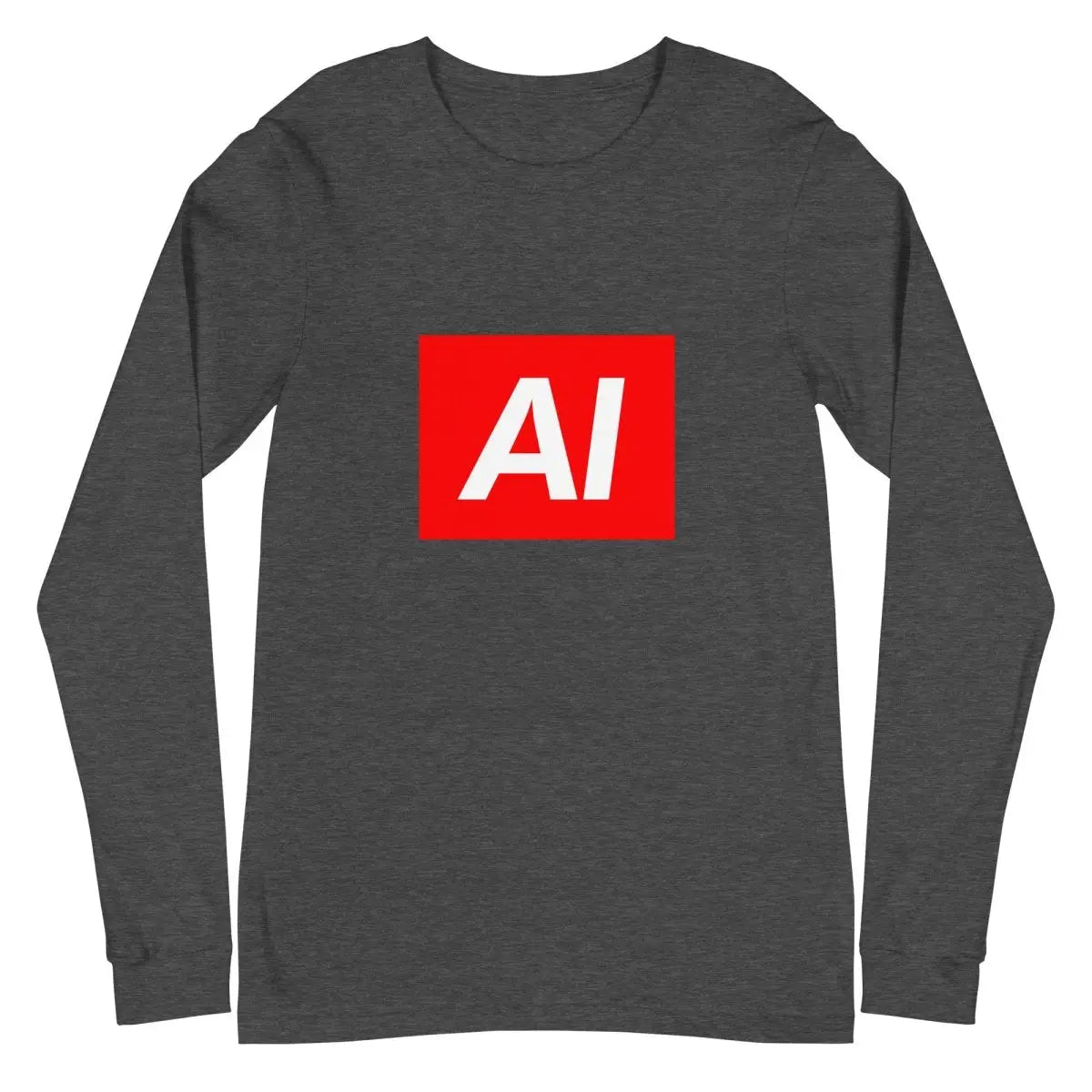 AI Sign Long Sleeve T-Shirt (unisex) - Dark Grey Heather / M