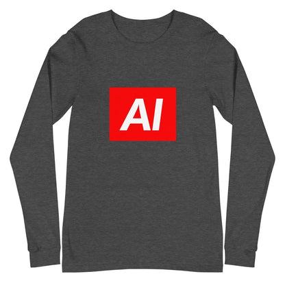 AI Sign Long Sleeve T-Shirt (unisex) - Dark Grey Heather / M