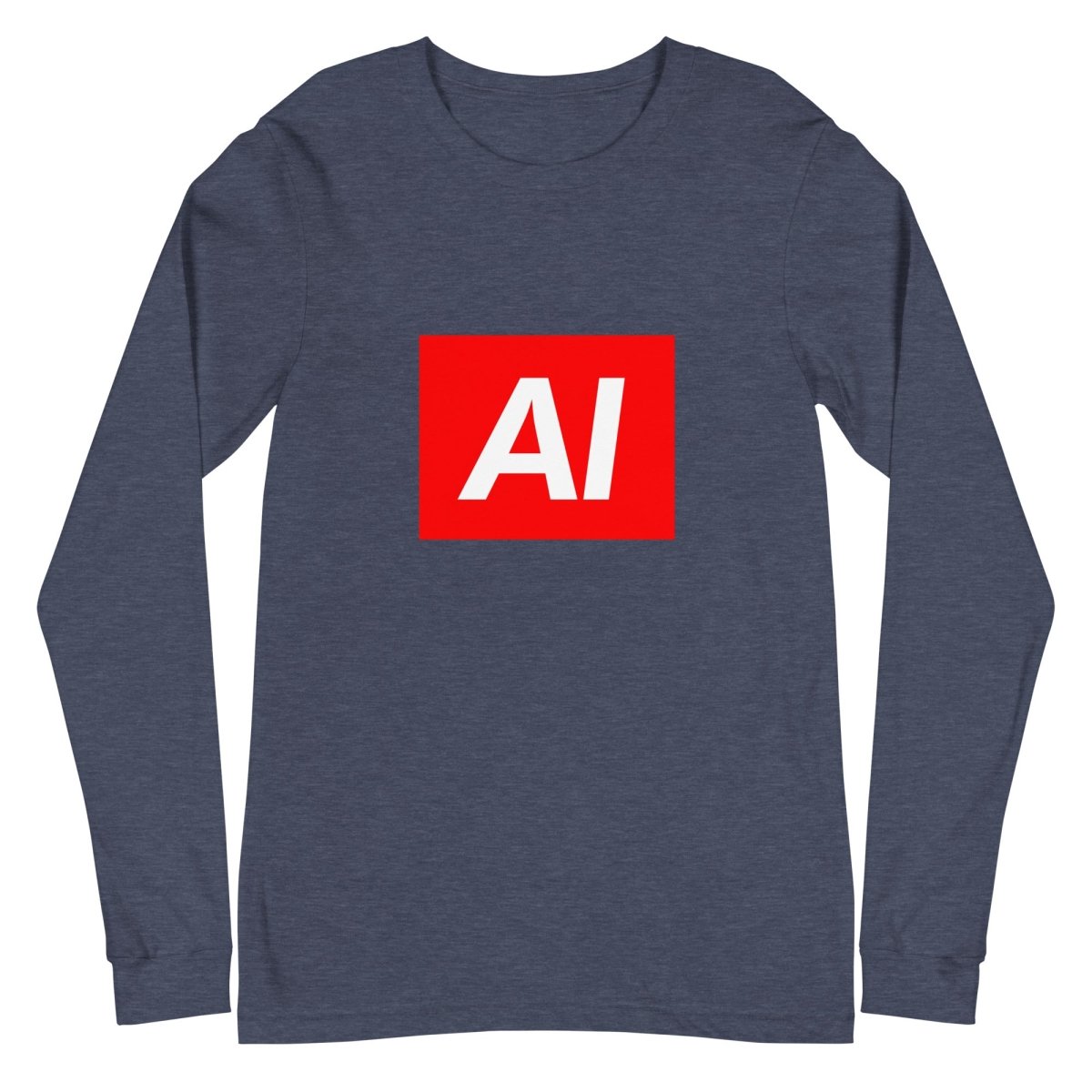 AI Sign Long Sleeve T-Shirt (unisex) - Heather Navy - AI Store