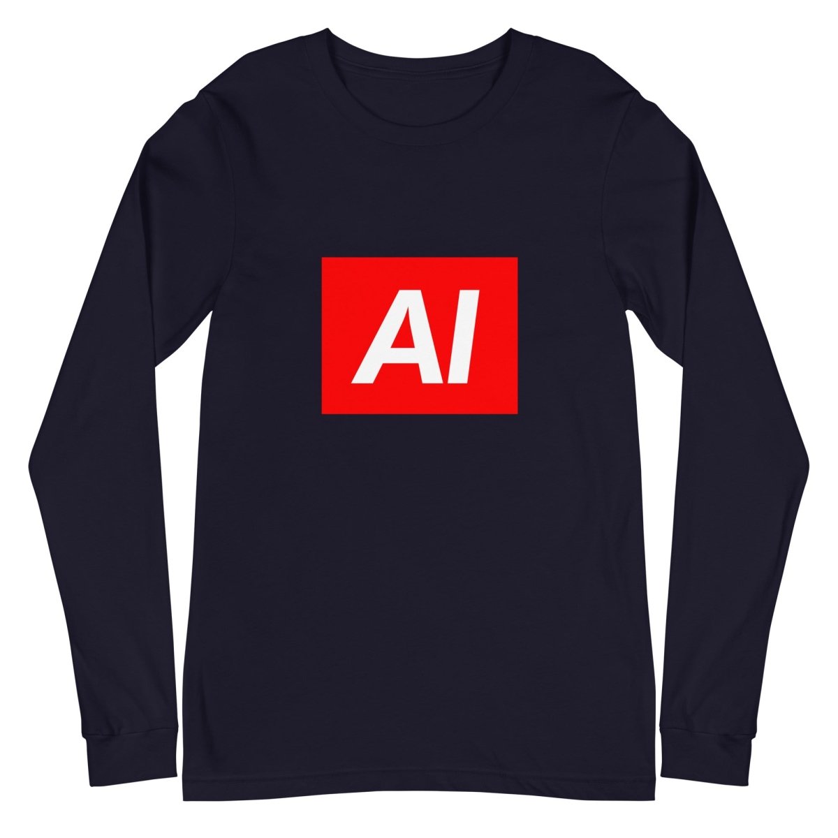 AI Sign Long Sleeve T-Shirt (unisex) - Navy - AI Store