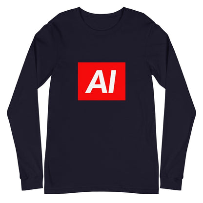 AI Sign Long Sleeve T-Shirt (unisex) - Navy - AI Store