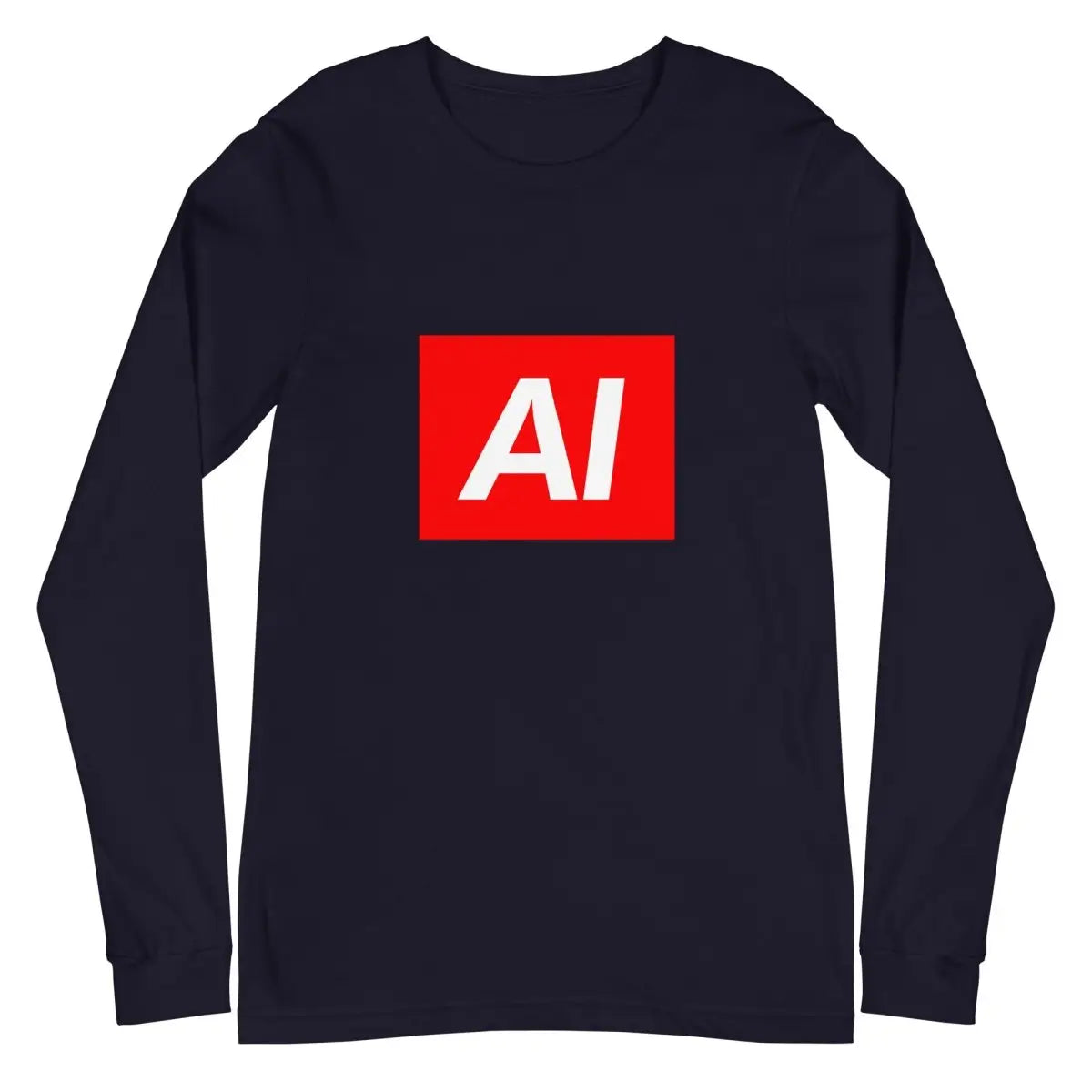 AI Sign Long Sleeve T-Shirt (unisex) - Navy / M