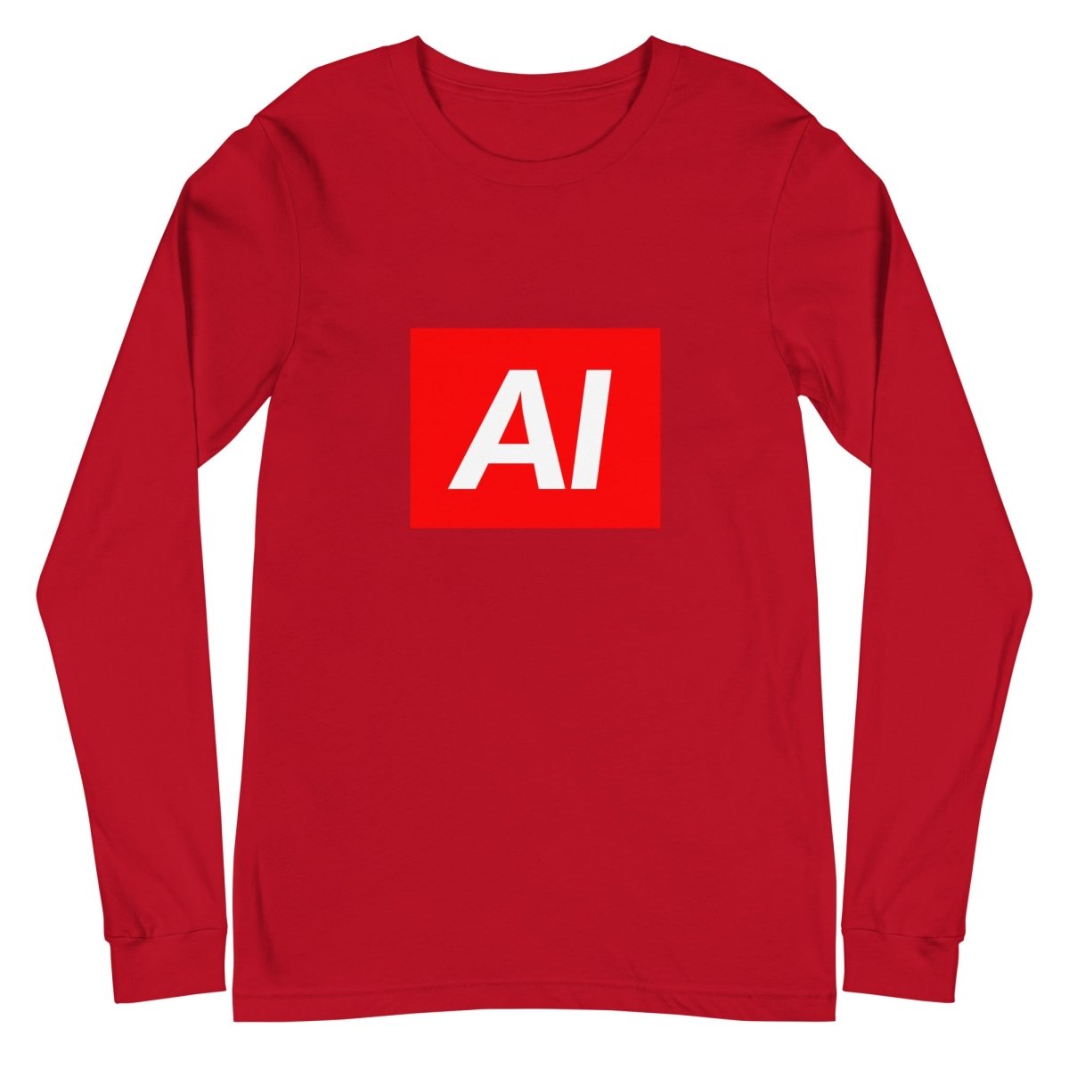 AI Sign Long Sleeve T-Shirt (unisex) - Red - AI Store