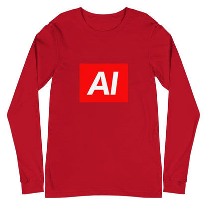 AI Sign Long Sleeve T-Shirt (unisex) - Red - AI Store