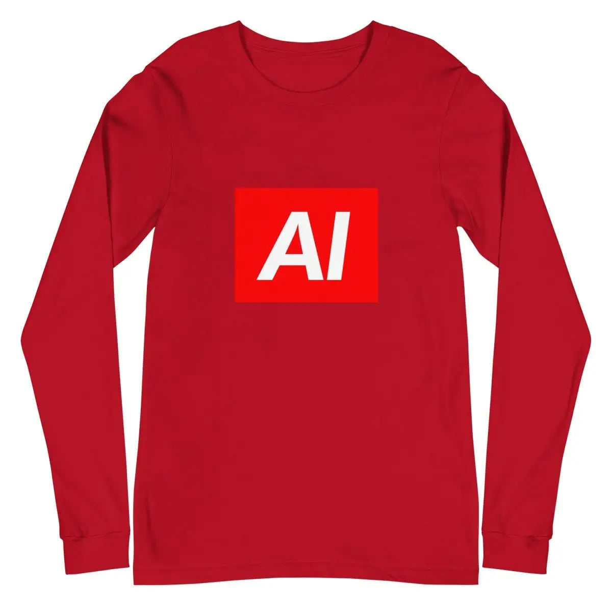 AI Sign Long Sleeve T-Shirt (unisex) - Red / M