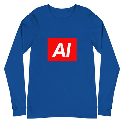 AI Sign Long Sleeve T-Shirt (unisex) - True Royal / M