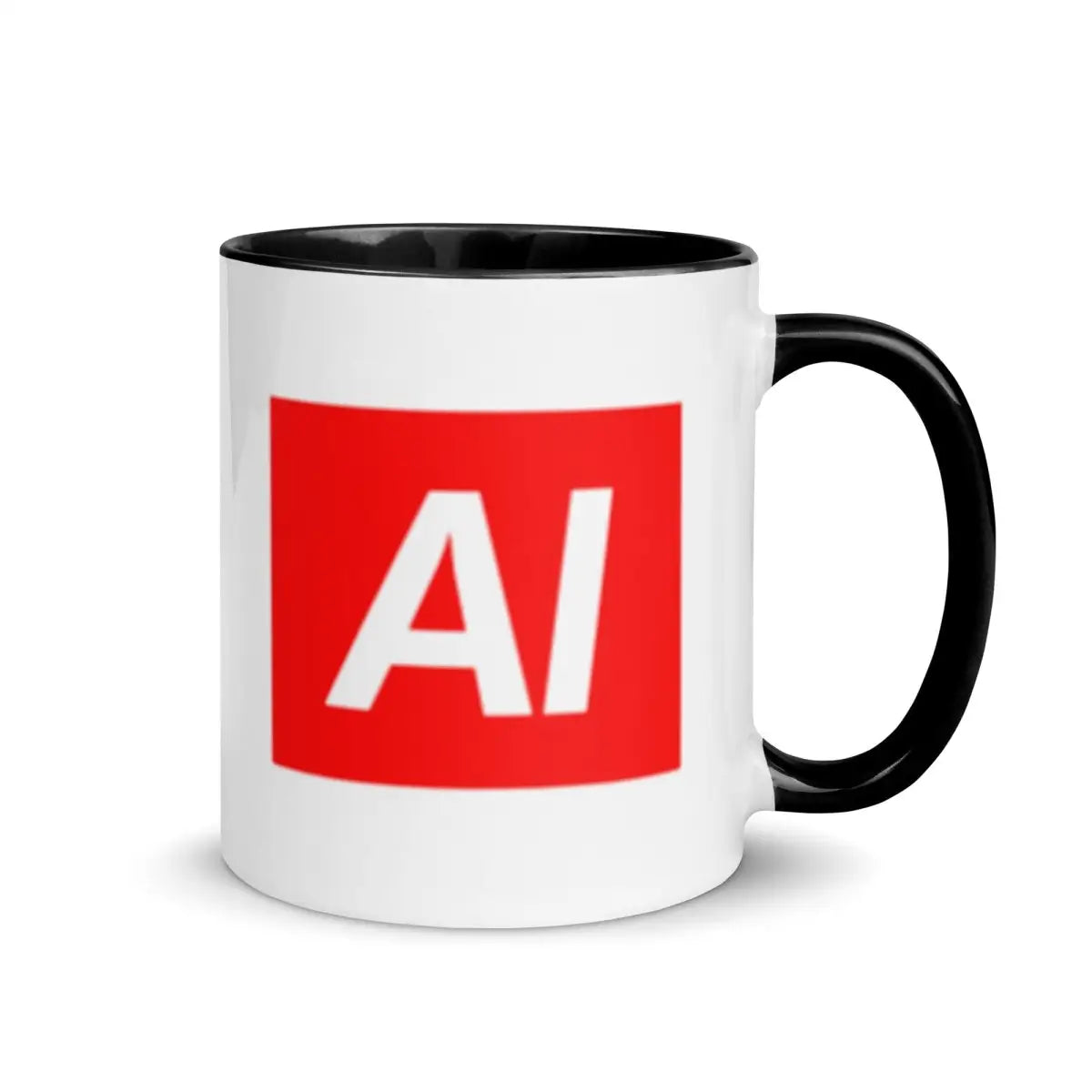 AI Sign Mug with Color Inside - Black