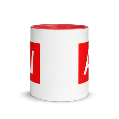 AI Sign Mug with Color Inside - Red - AI Store