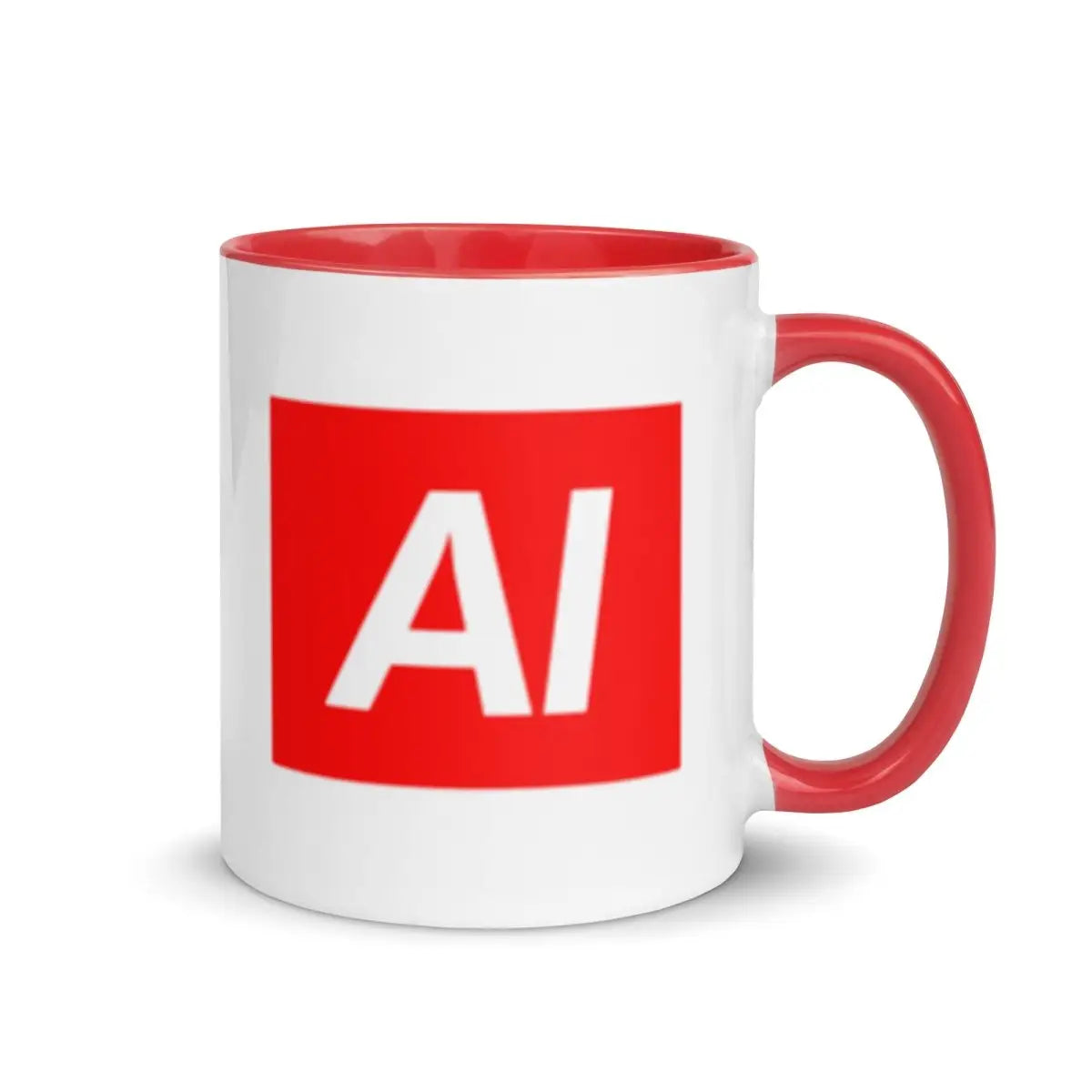 AI Sign Mug with Color Inside - Red