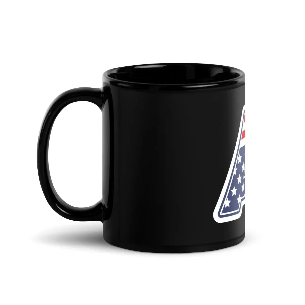 AI Stars and Stripes Black Glossy Mug