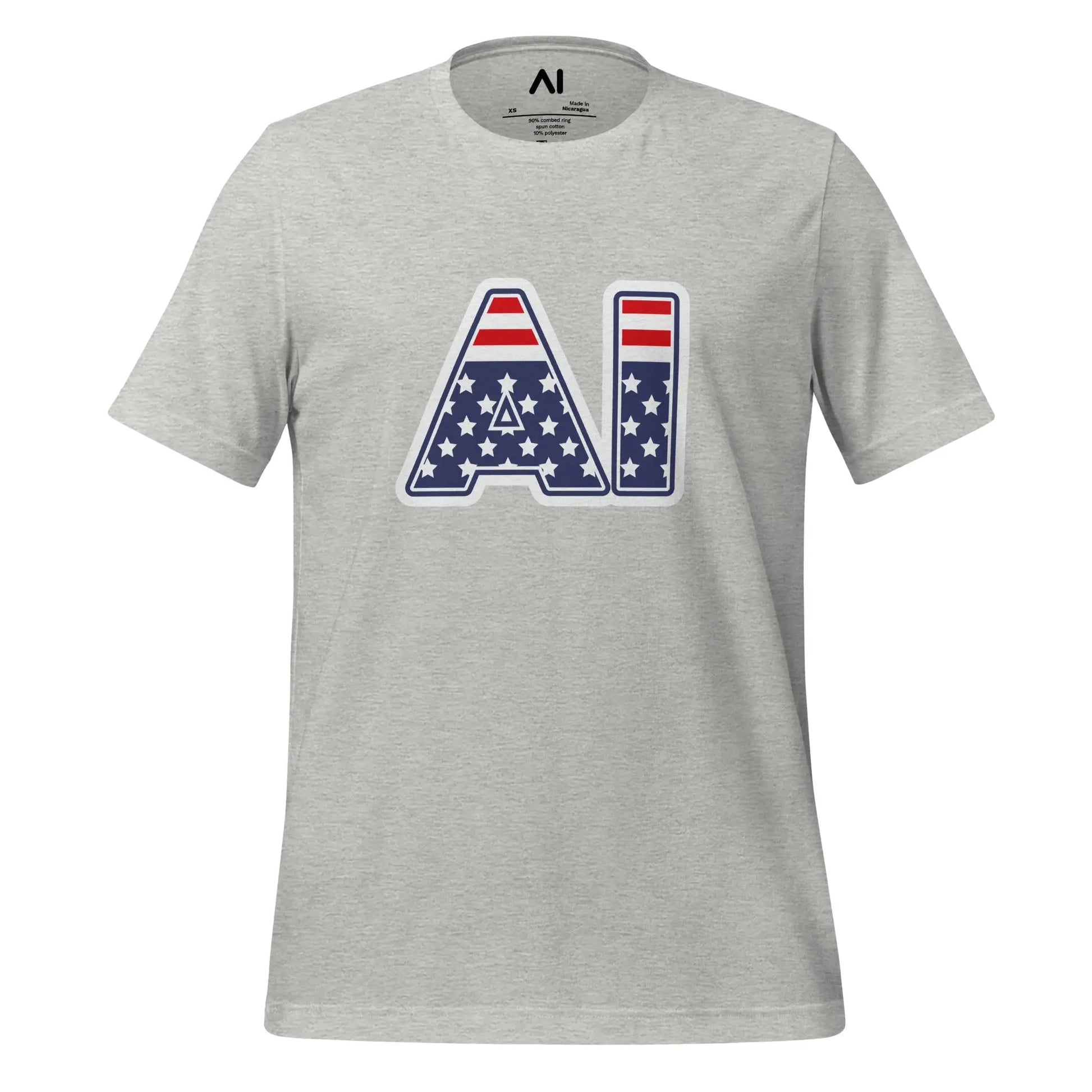 AI Stars and Stripes T-Shirt (unisex) - Athletic Heather / M