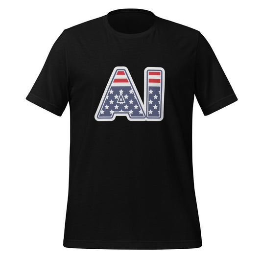 AI Stars and Stripes T - Shirt (unisex) - Black - AI Store